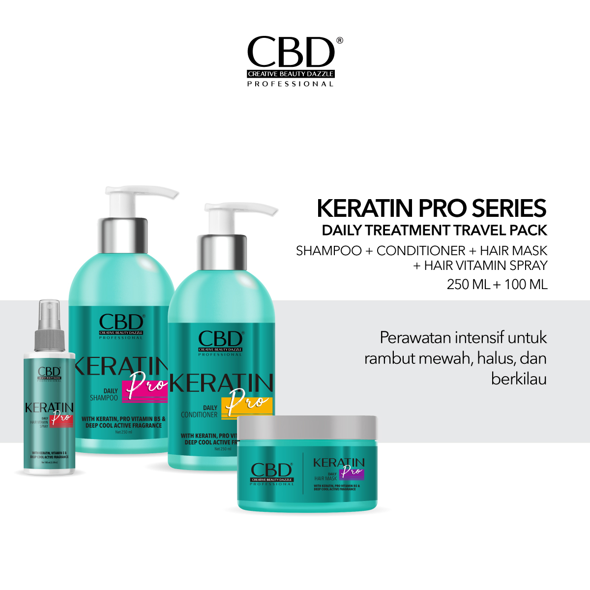 Jual CBD Professional Keratin Pro Daily Treatment Travel Size 250ml ...