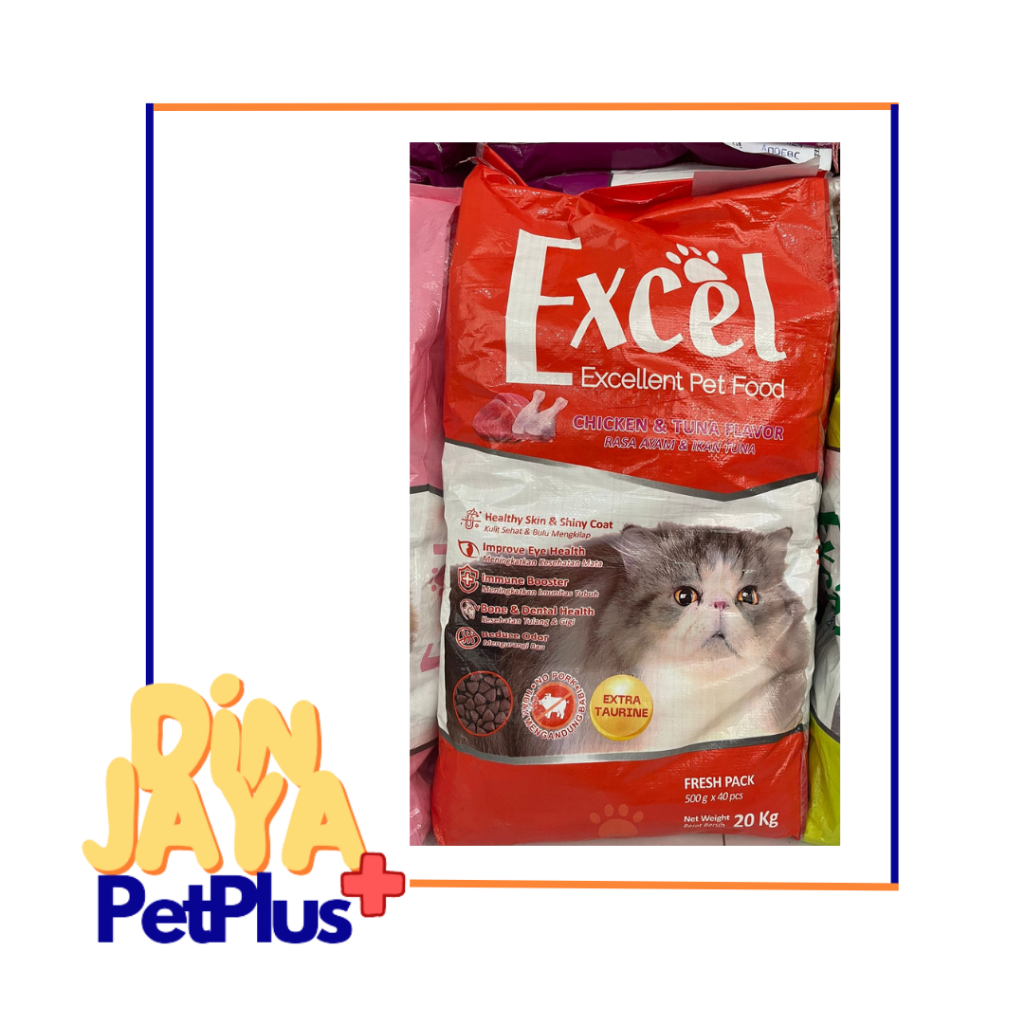 Jual EXCEL SEGITIGA CHICKEN AND TUNA FLAVOR (500GR X 40BKS) 20KG ...
