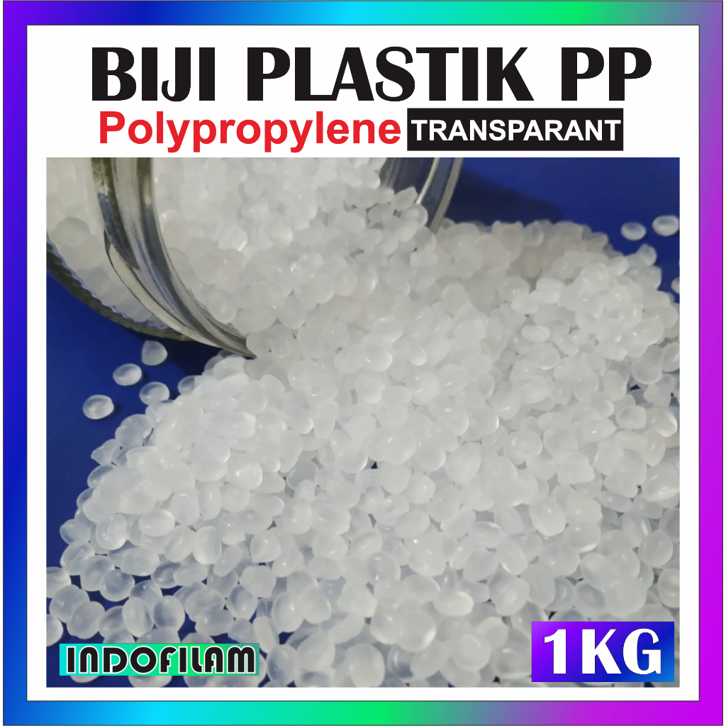 Jual 1 KG BIJI PLASTIK PURE POLYPROPYLENE MURNI PP TRANSPARANT TANPA ...