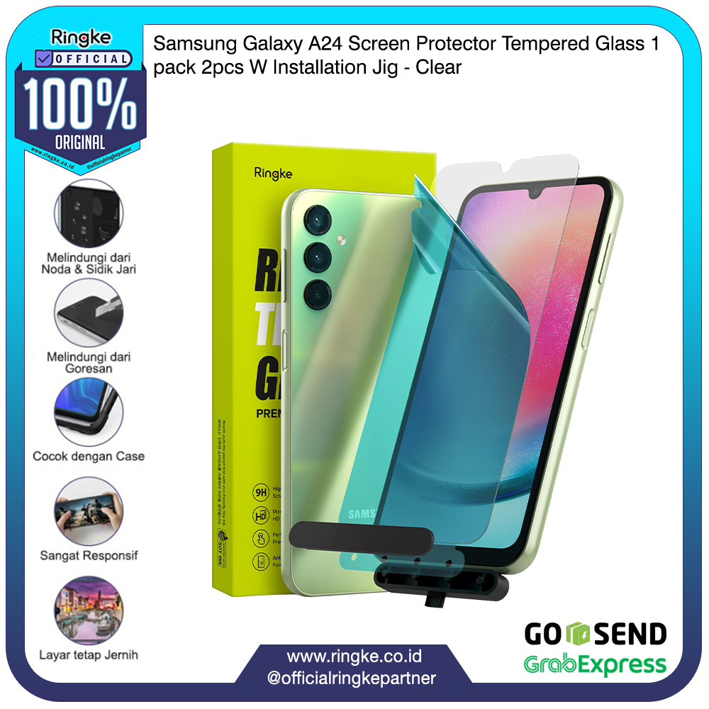 Jual Ringke Samsung A24 Screen Protector Tempered Glass Install Jig