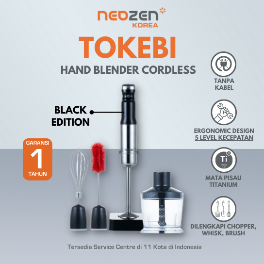 Jual Hand Blender Tanpa Kabel Tokebi Cordless Warna Hitam Shopee Indonesia