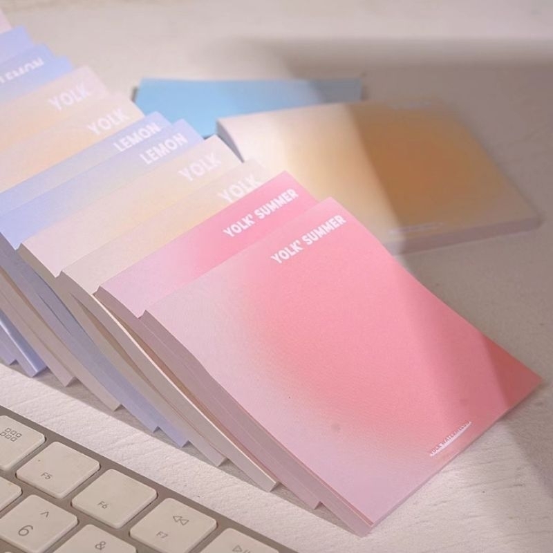 Jual Sticky Notes Memo Notes Gradient Color Summer Pastel Aesthetic ...