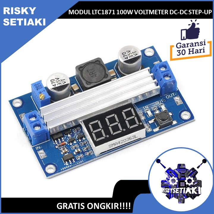 Jual MODUL LTC1871 100W VOLTMETER DC-DC STEP-UP BOOST CONVERTER ...