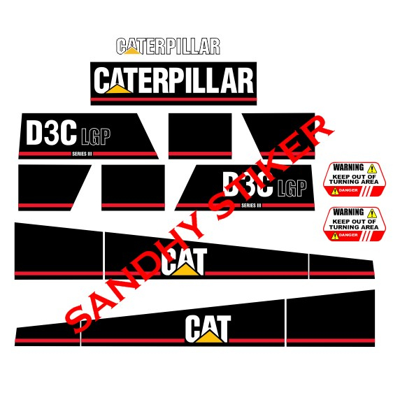 Jual Stiker Dozer Caterpillar D C Lgp Seri Stiker Alat Berat Shopee Indonesia