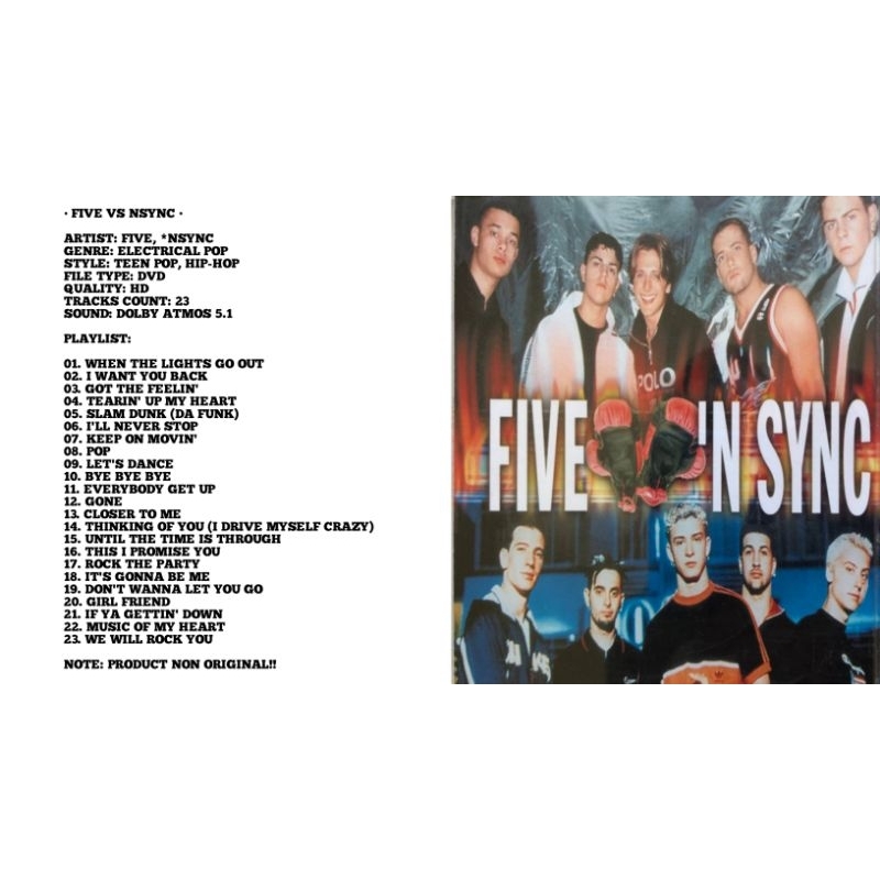 Jual Five vs nsync dvd album | Shopee Indonesia
