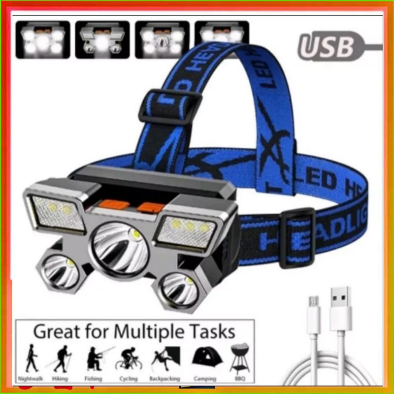 Jual Senter kepala Senter headlamp dan Kabel Recharger mini yang super ...