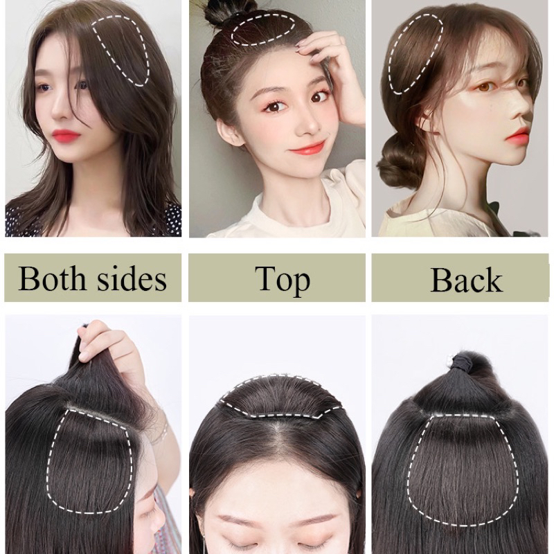 Jual Hairpiece Rambut Hair Clip Rambut asli jepit / Hair Extension Hair ...