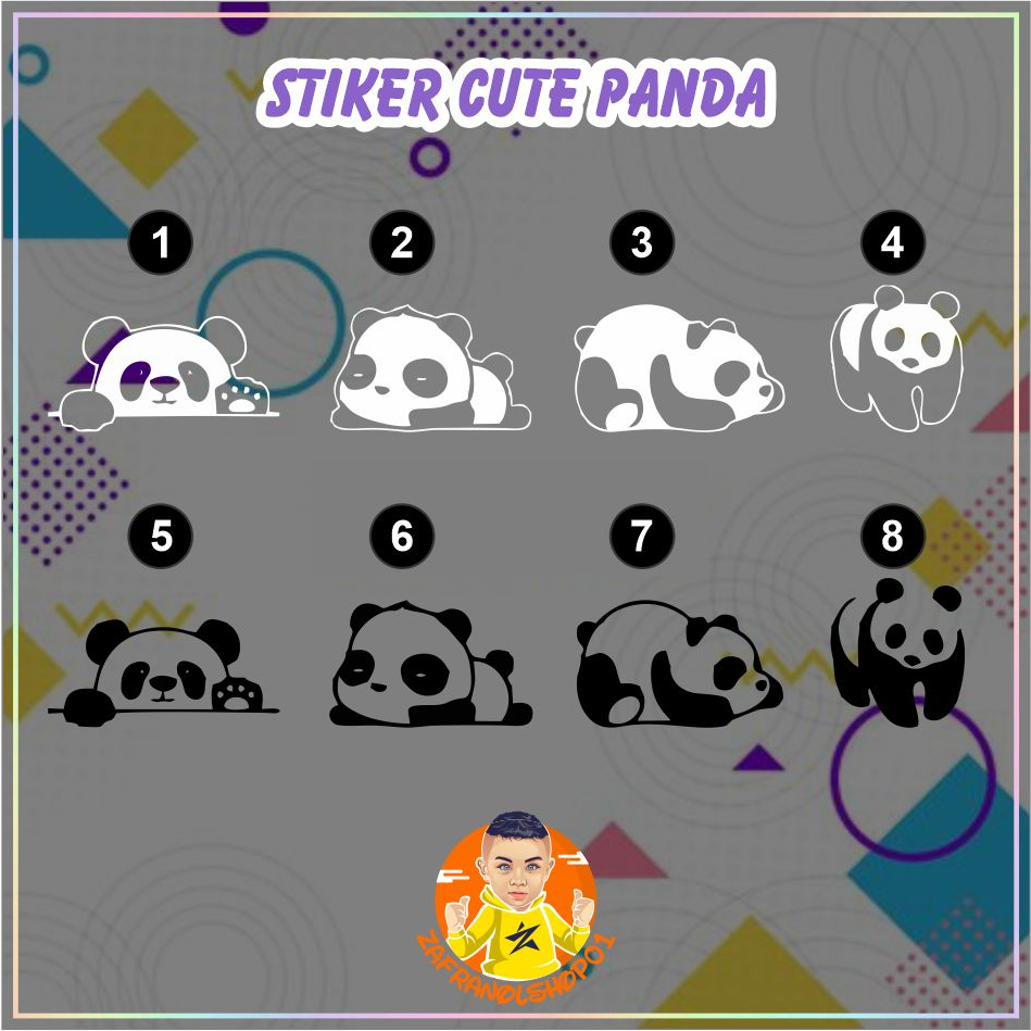 Jual STIKER MOBIL CUTTING STICKER PANDA | Shopee Indonesia