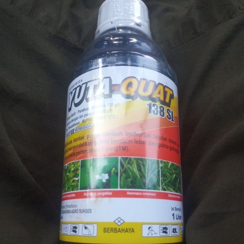 Jual HERBISIDA YUTA-QUAT 138 SL 1 LITER HERBISIDA PARAKUAT RACUN KONTAK ...