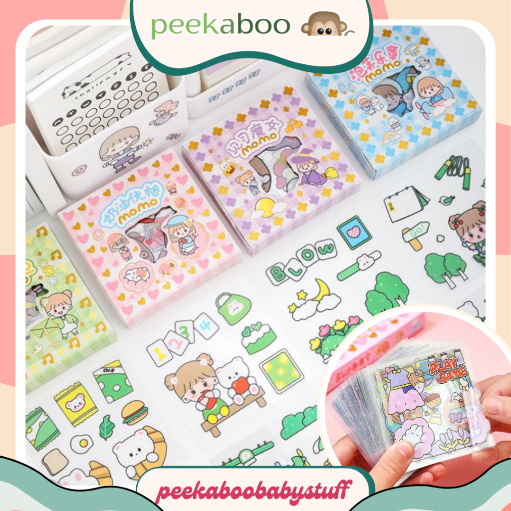 Jual Stiker Momo 100 Lembar Stiker Lucu Korea Stiker Jurnal Diary Viral