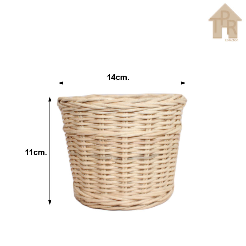 Jual Pot Keranjang Rotan Anyam Bulat / Kupas - D14 | Shopee Indonesia