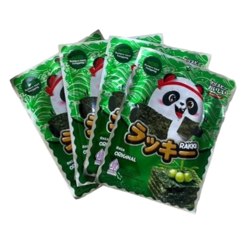 Jual Nori Rumput Laut Panggang Rakki box isi 12 pcs | Shopee Indonesia