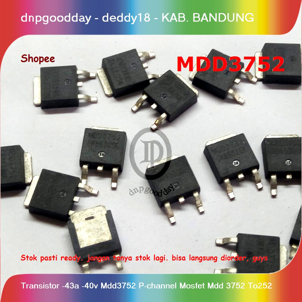 Jual Transistor -43a -40v Mdd3752 P-channel Mosfet Mdd 3752 To252 ...
