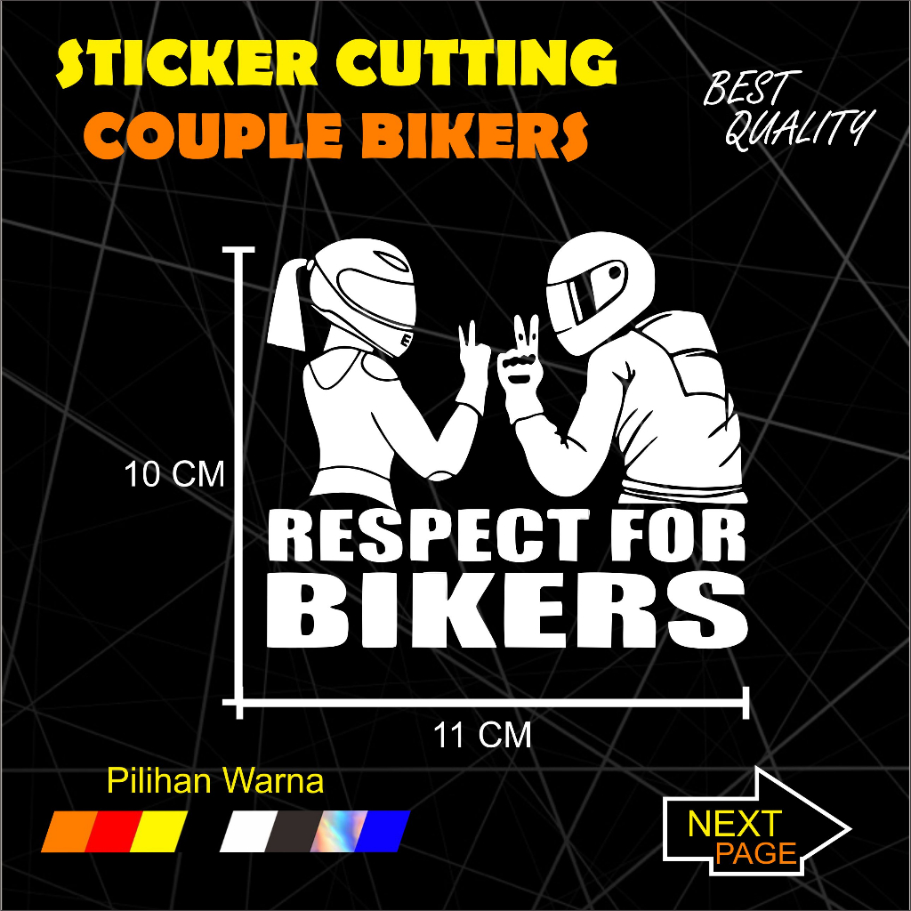 Jual STIKER CUTTING STICKER RESPECT BIKERS COUPLE TERMURAH SATU HARI ...