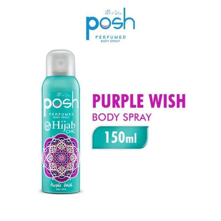 Jual Posh Hijab Body Spray Parfum Posh Girl Woman Purple Wish 150ml ...