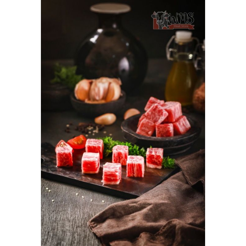 Jual Wagyu Saikoro Meltique Beef Cubes Daging Sapi Kotak Dadu 500grm ...