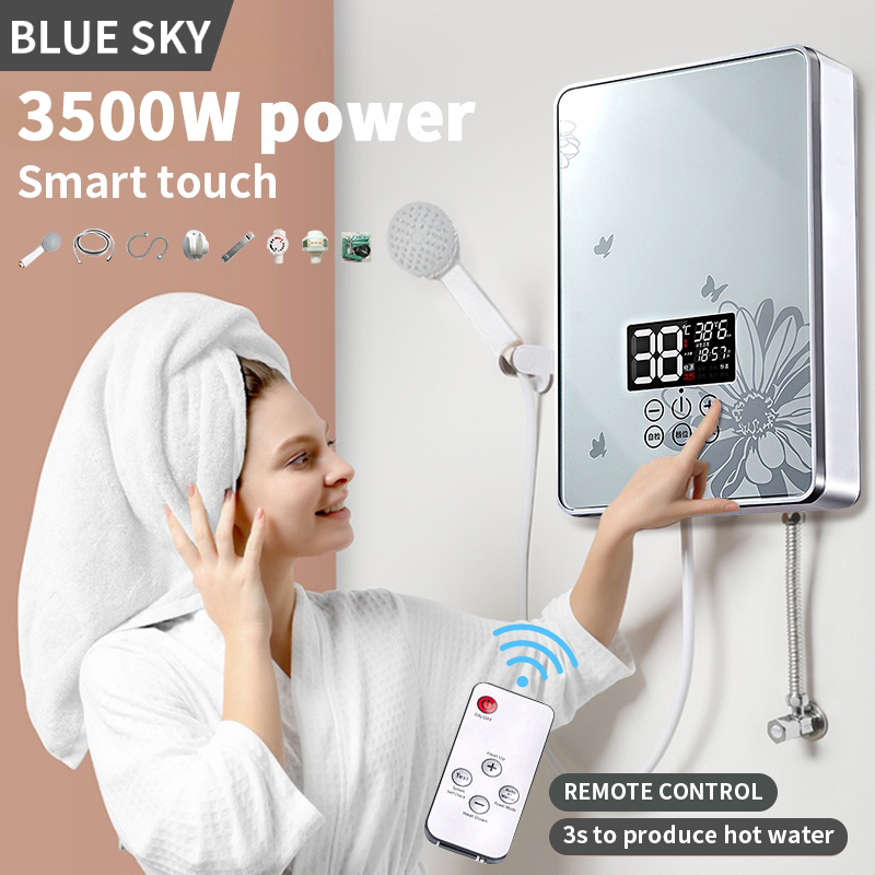 Jual Blue Sky Water Heater Pemanas Air Listrik Tanpa Tangki Shower Air