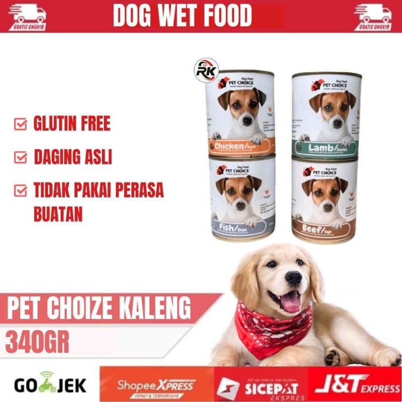 Jual PET CHOICE Dog Wet Food Makanan Makanan Basah Anjing 340GR Shopee Indonesia