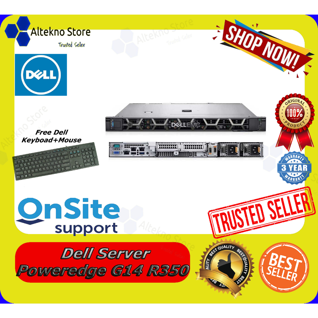 Jual Dell Server Power Edge G15 R350 Intel Xeon E2334 / 16GB RAM