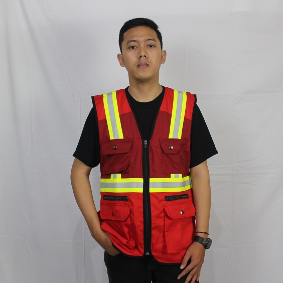 Jual Rompi SCO Merah-Maron (Rompi Safety / Rompi Kerja / Rompi Proyek ...