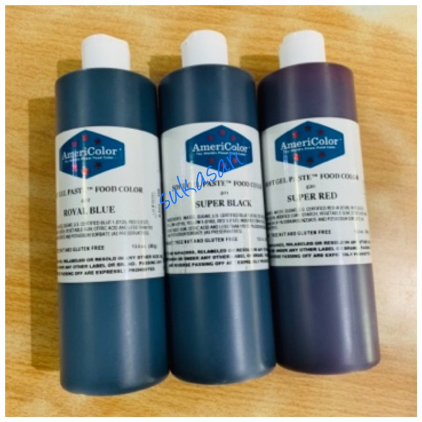 Jual Americolor 13.5 oz Super black icing color Big bottle pewarna ...