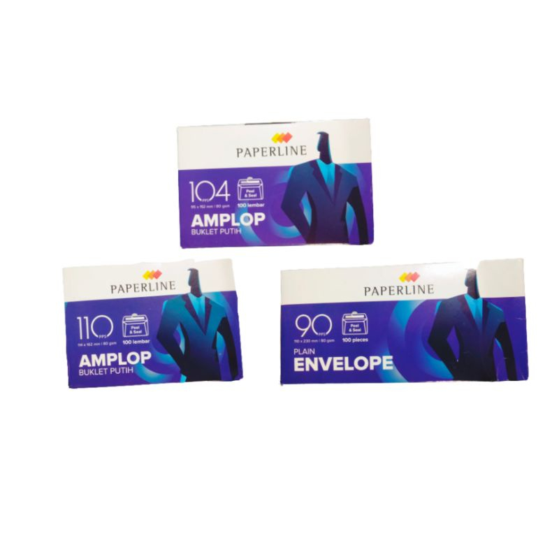 Jual PAPERLINE AMPLOP PUTIH 104 / 110 / 90 / amplop surat | Shopee ...