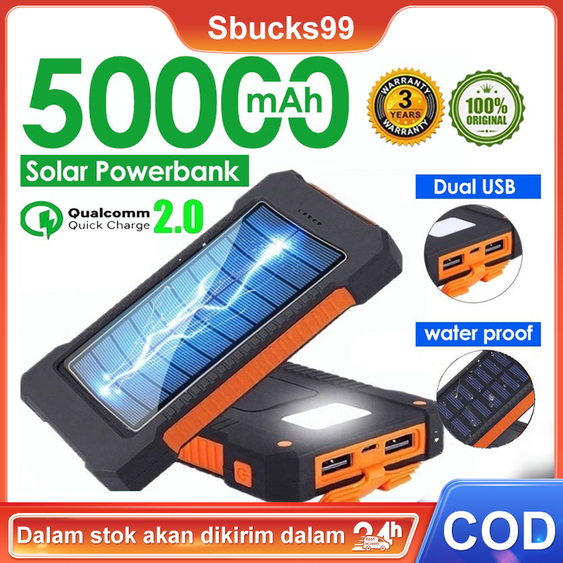 Jual 50000mAh Power Bank Solar Powerbank Multifungsi Portabel ...