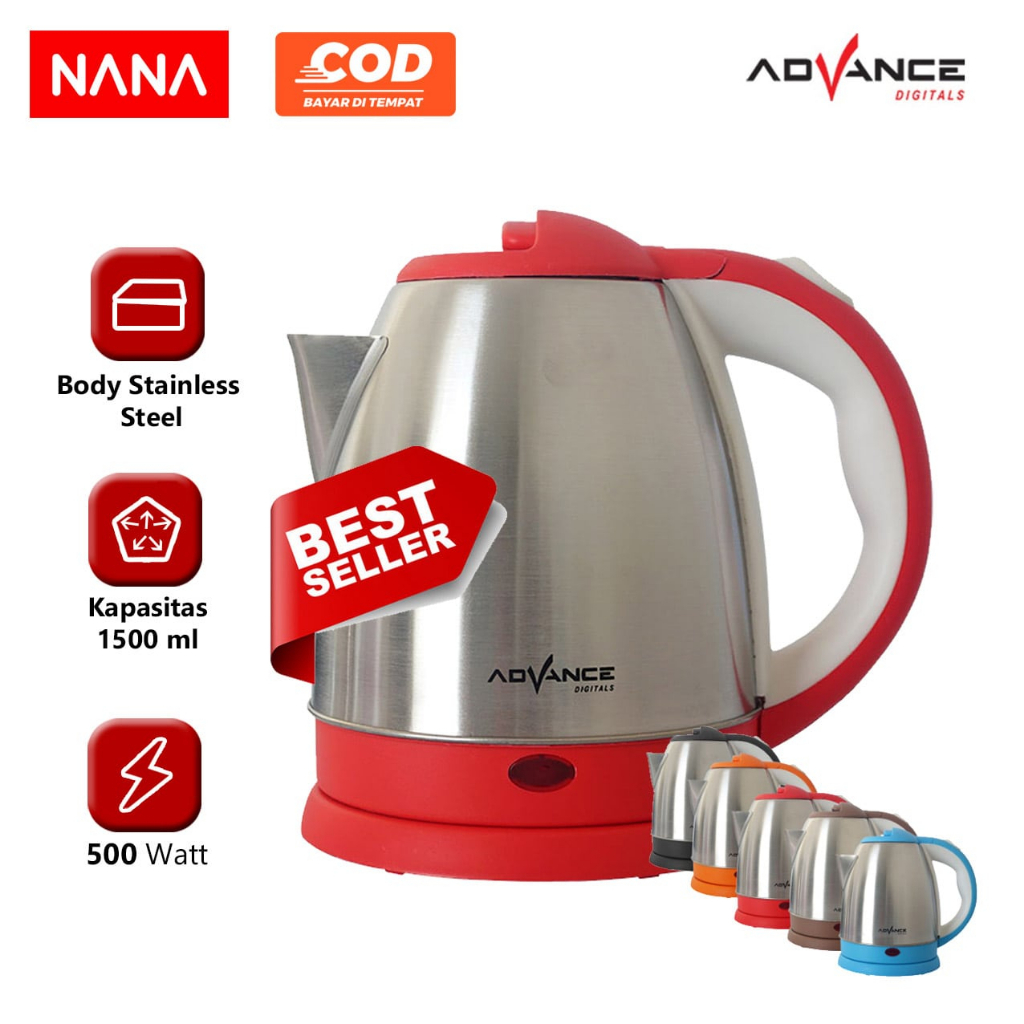 Jual Nana Advance Teko Listrik Stainless Steel Liter Ak