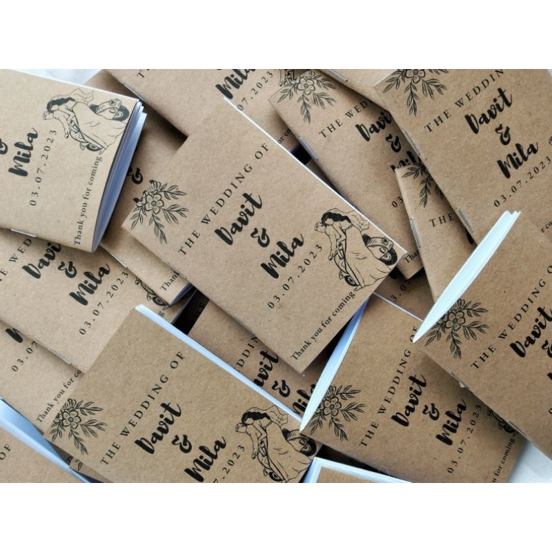 Jual Custom Simple Mini Notebook Wedding |Birthday Souvenir | Souvenir ...