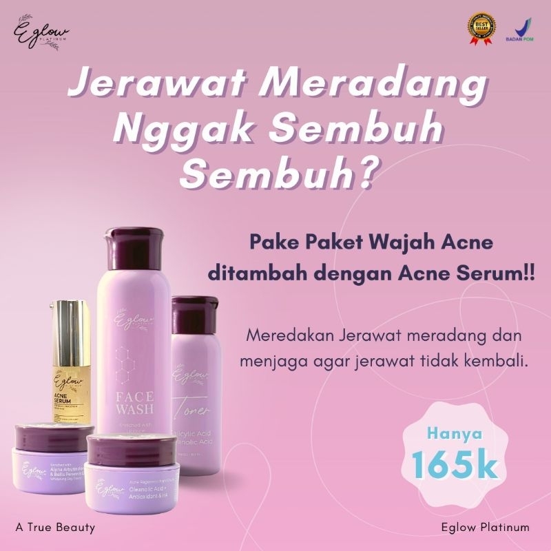 Jual EGLOW PLATINUM PAKET ACNE LENGKAP | Shopee Indonesia