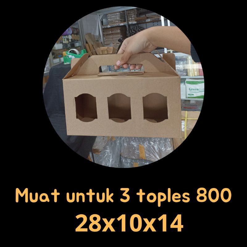 Jual box e-flute gable box box jinjing 28x10x12 cm muat 3 toples tabung ...