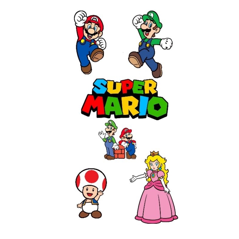 Jual Sticker Super Mario / stiker super Mario / sticker lucu / stiker