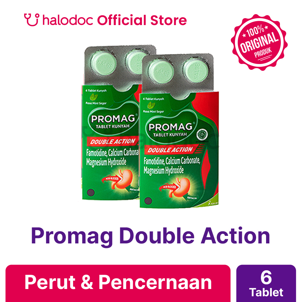 Jual Promag Double Action 6 Tablet Kunyah | Shopee Indonesia