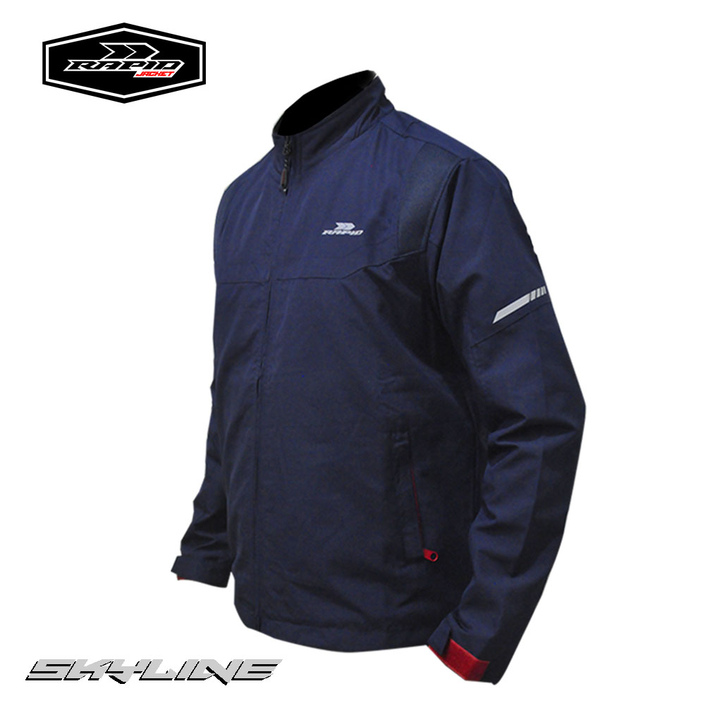 Jual Jaket motor pria riding premium harian RAPID SKYLINE Navy Biru ...
