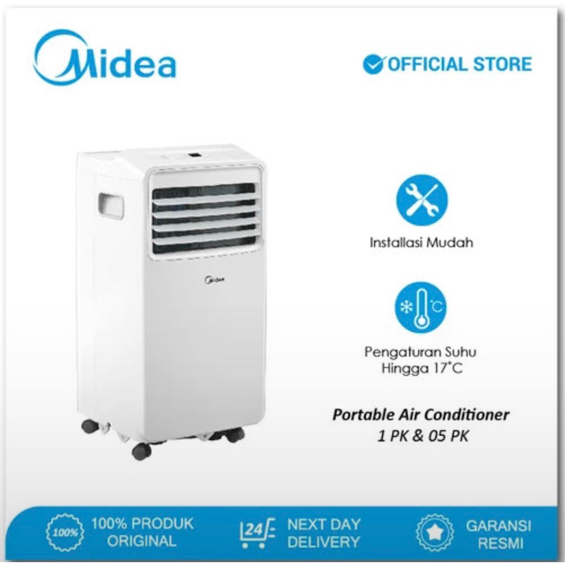 Jual Midea AC Portable MPHA05/09CRN7 Multiple Function AC 0.5PK / 1