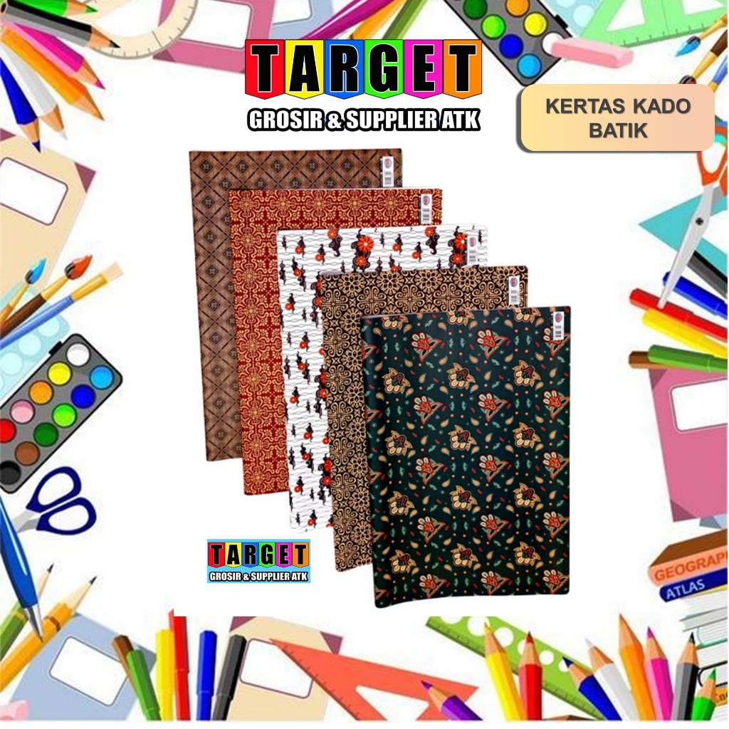 Jual Kertas Kado Sidu Bungkus Motif Karakter Gift Wrap Batik Warna