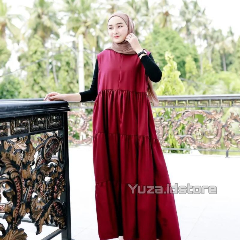 Jual Inner Dress Rempel Busui Inner Dress Tanpa Lengan Inner Dress Rayon Premium All Size