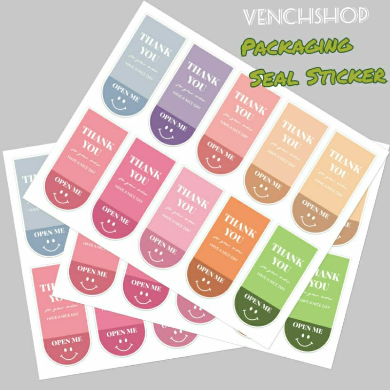 Jual 100 Pcs Sticker Segel Kemasan Packing Seal Colourful | Shopee ...