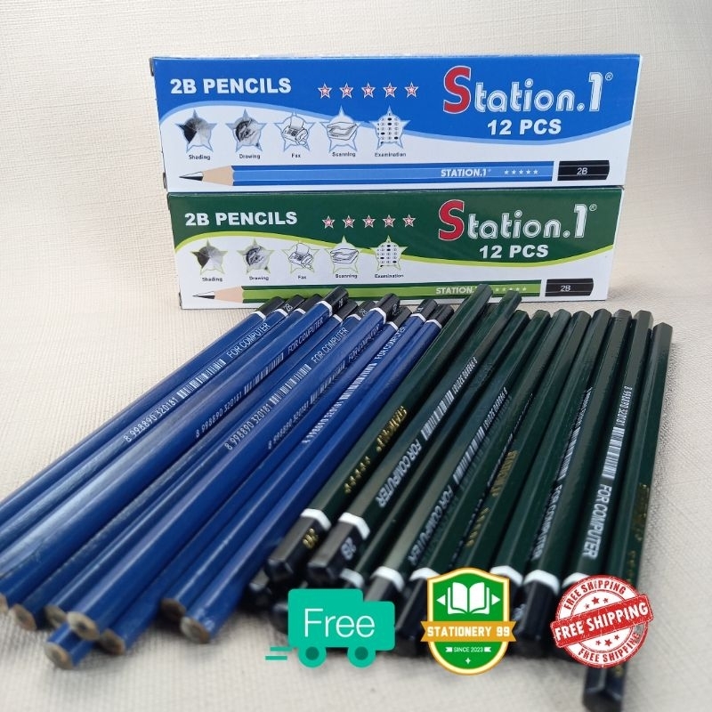 Jual STATION -Pensil 2B /pensil Kayu/alat Tulis/pencils | Shopee Indonesia