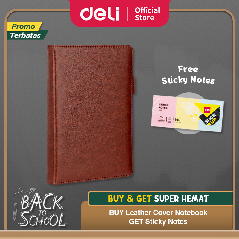 Jual Deli Leather Cover Notebook Buku Catatan Sampul Kulit A5 180