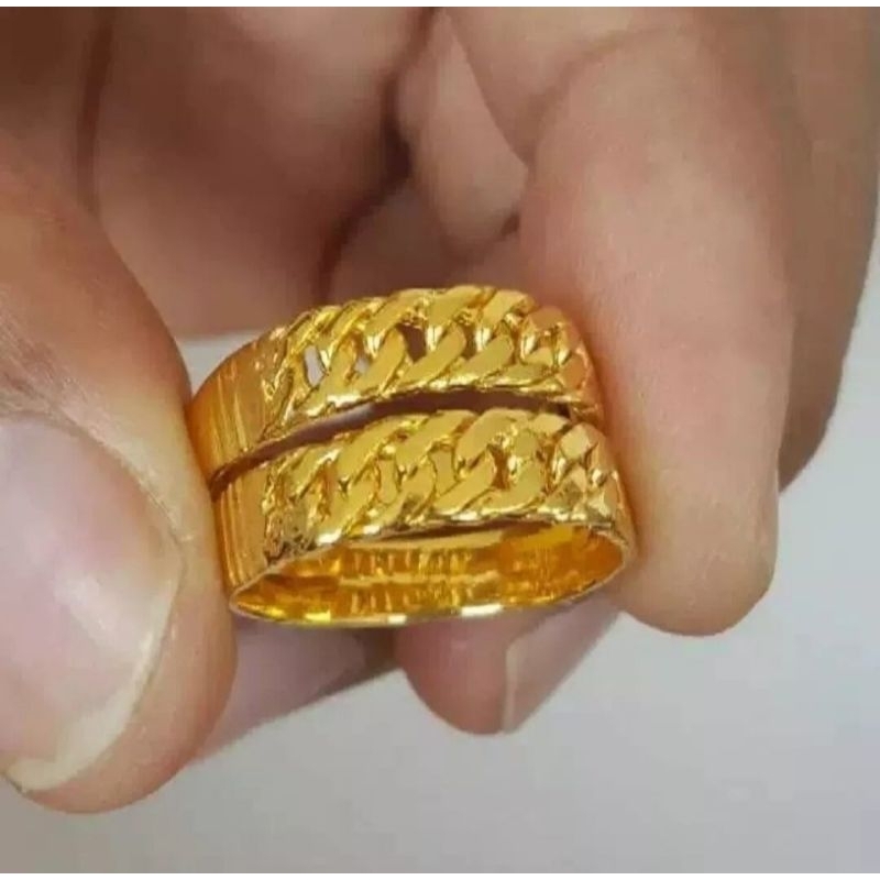 Jual Cincin Rantai Wanita Warna Lapis Emas Fhasion Kekinian | Shopee ...