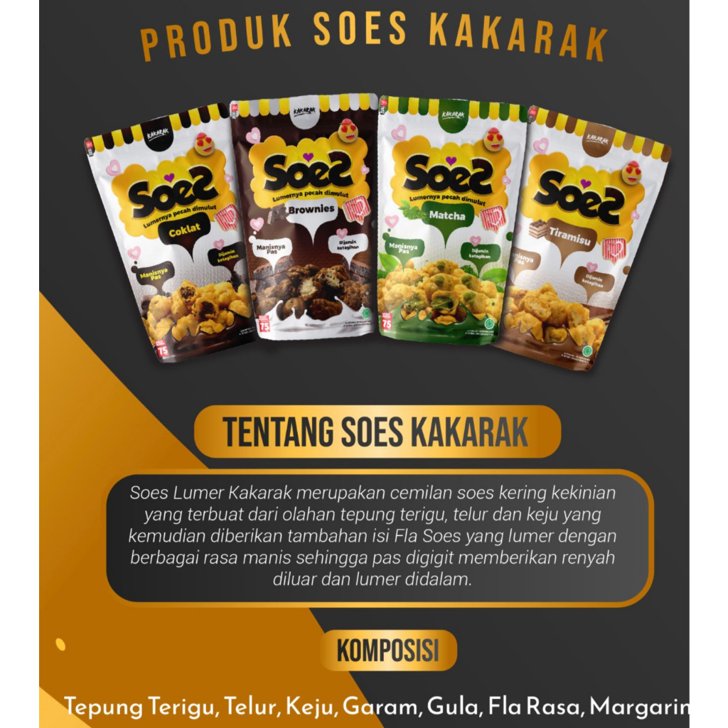 Jual Kakarak - Soes Lumer Berbagai Rasa - Cemilan Soes Lumer - 75gr ...
