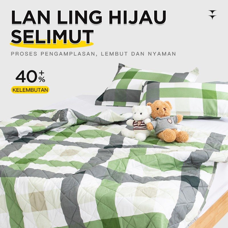 Jual Bed cover lembut halus Single motif selimut bed cover murah