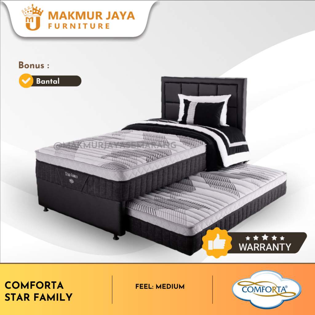 Jual KASUR SORONG COMFORTA 2in1 STAR FAMILY SET | SPRINGBED | Shopee ...