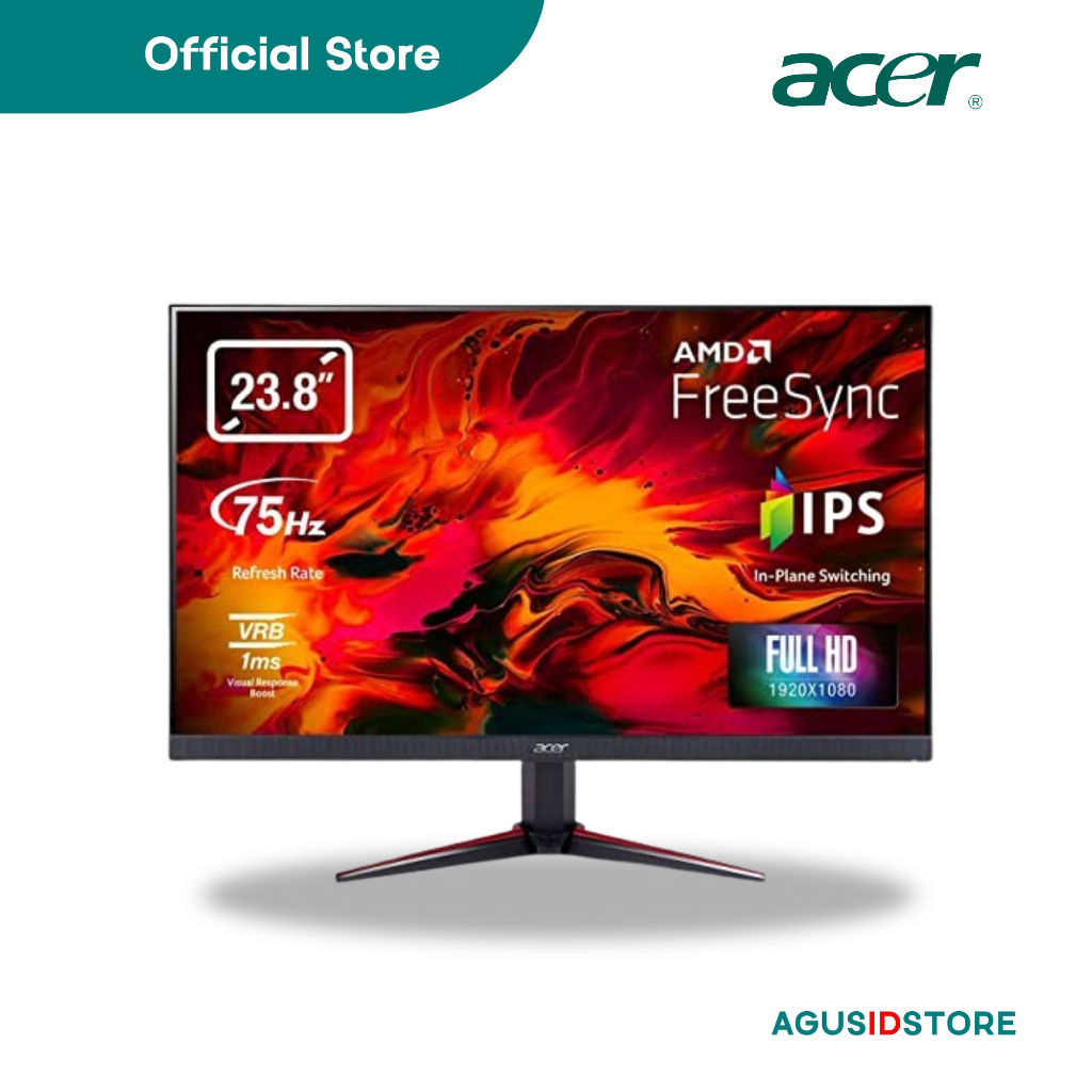 Jual ACER NITRO VG240Y / MONITOR GAMING / 24 INCH / FHD / 1Ms 75Hz