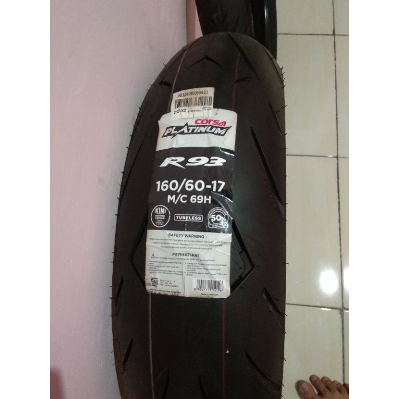 Jual Ban Corsa R93 tubeles ukuran 160 60 ring 17 untuk motor Ninja 250 ...