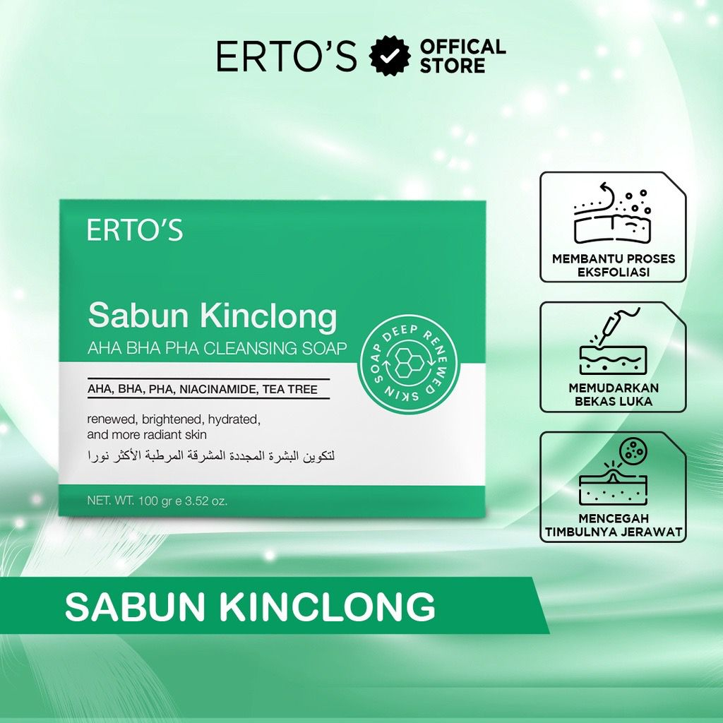 Jual Ertos Sabun Kinclong Erto's Sabun AHA BHA PHA Eksfoliasi Wajah ...