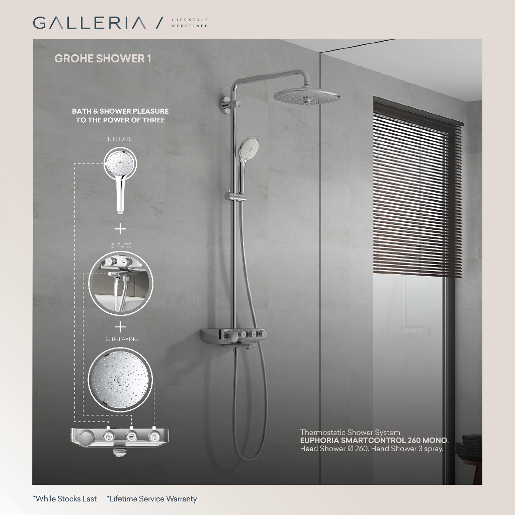 Jual Grohe Euphoria SmartControl System 260 26608000 / Grohe Shower