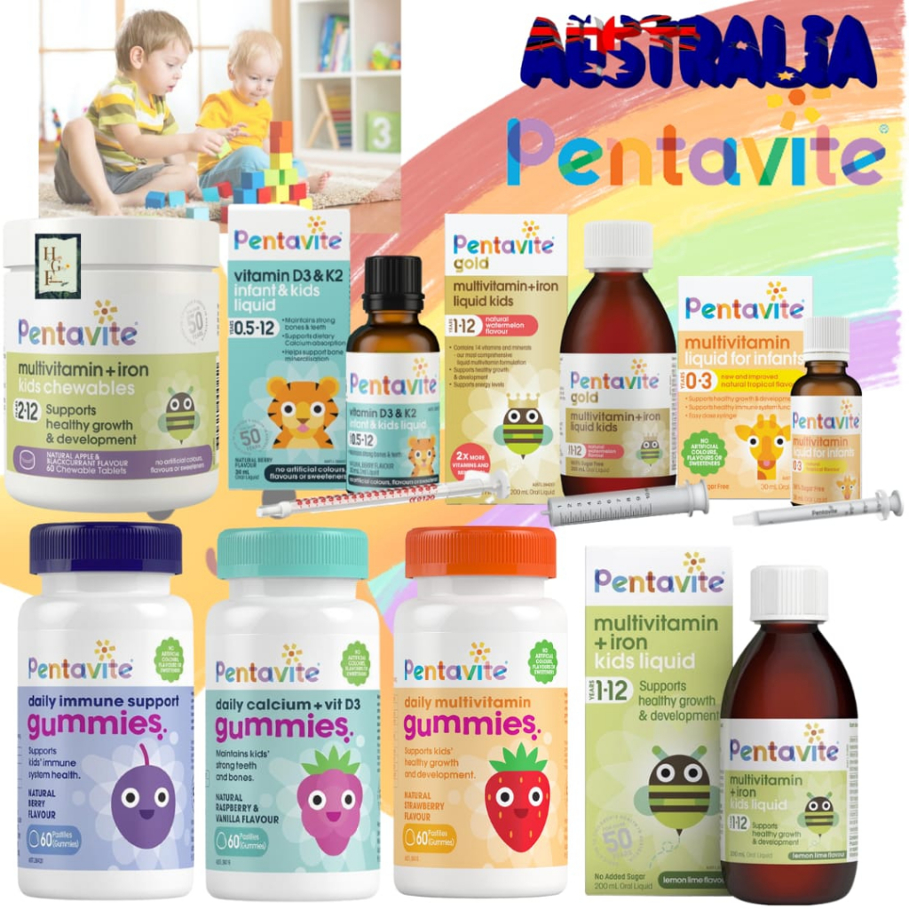 Jual Pentavite multivitamin + iron kids liquid 200ml Shopee Indonesia