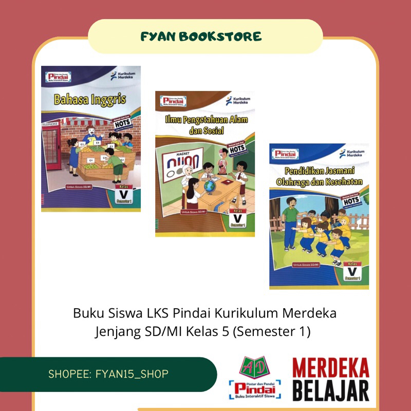 Jual Fyan Book Store: Buku LKS Pindai Siswa SD/MI Kelas 5 Semester 1 ...